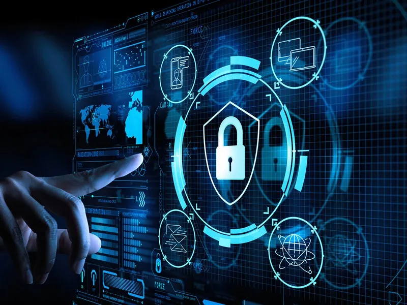 Biểu tượng Blockchain và các đồng tiền điện tử, thể hiện sự an toàn và minh bạch trong giao dịch tài chính.